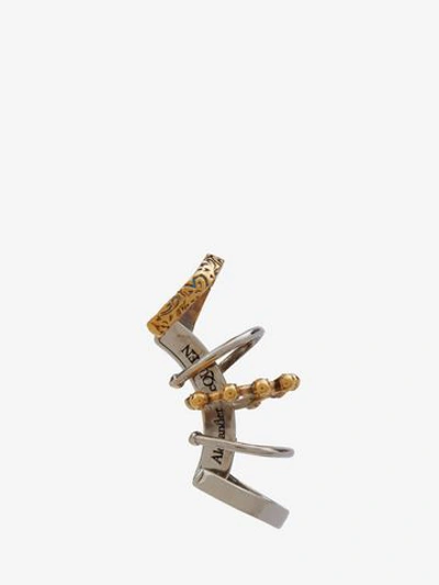 Shop Alexander Mcqueen Punk Ear Cuff In Silver