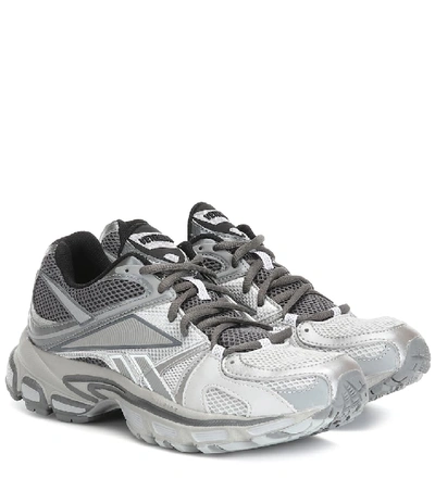 Shop Vetements X Reebok Spike Runner 200 Sneakers In Silver