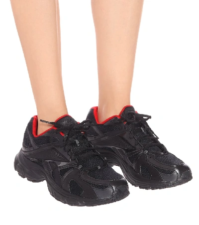 Shop Vetements X Reebok Spike Runner 200 Sneakers In Black