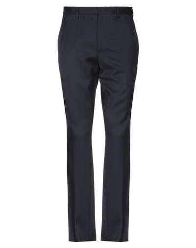 Shop Burberry Casual Pants In Dark Blue