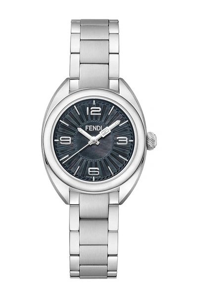Shop Fendi Women's Momento Swiss Quartz Bracelet Watch, 26mm In Stainless Steel