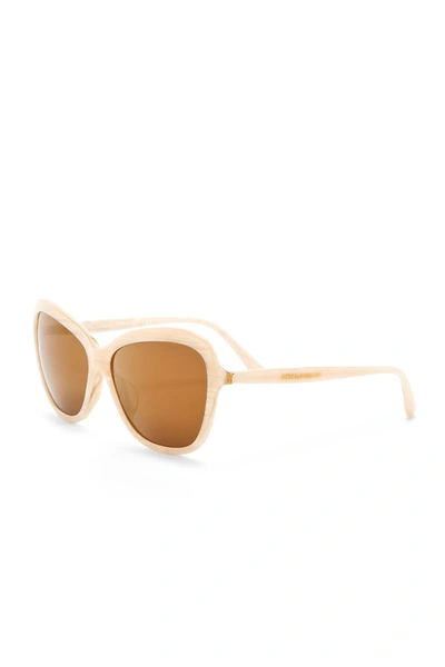 Shop Dolce & Gabbana 59mm Butterfly Sunglasses In Beige