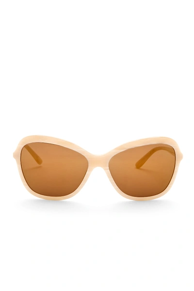 Shop Dolce & Gabbana 59mm Butterfly Sunglasses In Beige