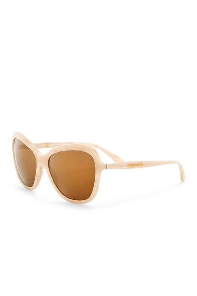 Shop Dolce & Gabbana 59mm Butterfly Sunglasses In Beige