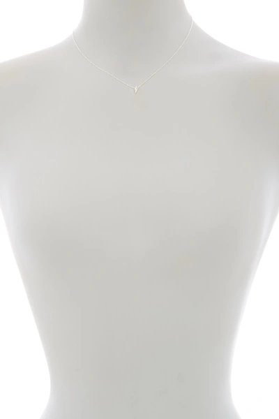 Shop Gorjana Lightning Charm Adjustable Necklace In Silver Plated Brass