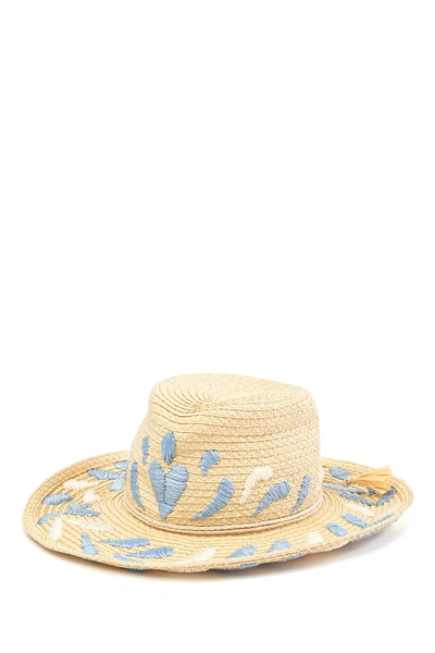 Shop Eric Javits Corsica Patterned Cowboy Hat In Flxmix