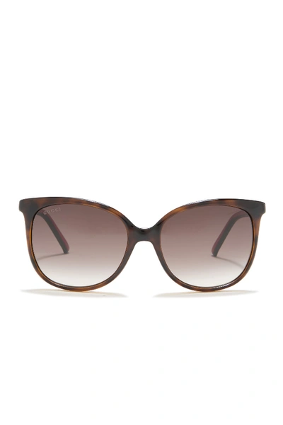 Shop Gucci 56mm Oversized Cat Eye Sunglasses In Havana