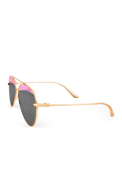 Shop Aqs Tommie 60mm Aviator Sunglasses In Pink