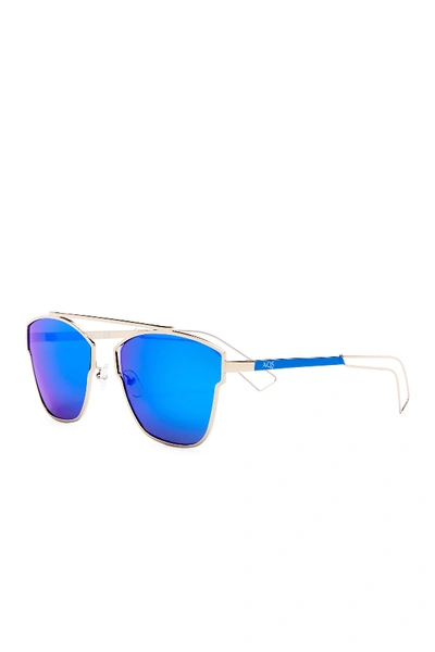 Shop Aqs Emery 59mm Geo Sunglasses In Silver-blue