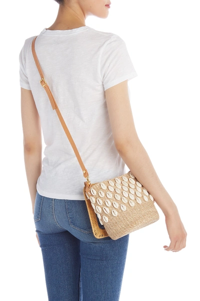 Shop Aranaz Kaia Straw Bucket Bag In Natural