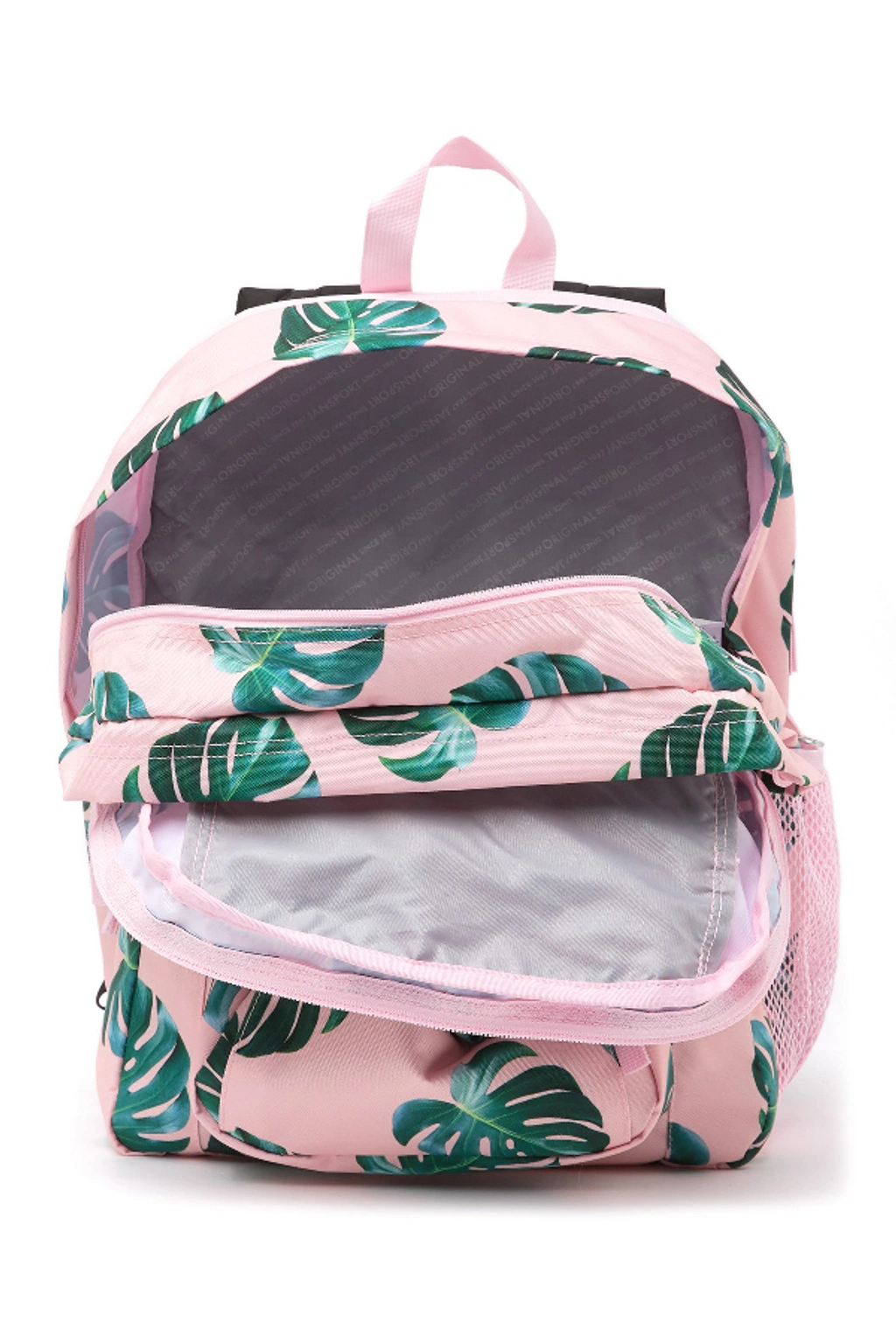 Monstera palm leaves jansport backpack hotsell