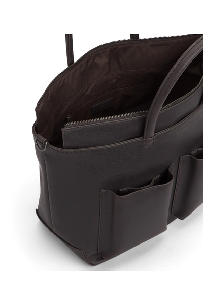 Shop Matt & Nat Rayland Med Vegan Leather Diaper Bag In Charcoal