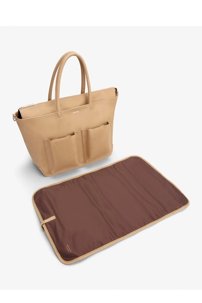 Shop Matt & Nat Rayland Med Vegan Leather Diaper Bag In Cardamon