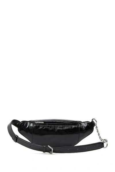 Shop Michael Michael Kors Mott Leather Waistpack In Black