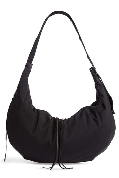 Shop Rebecca Minkoff Nylon Hobo Bag In Black