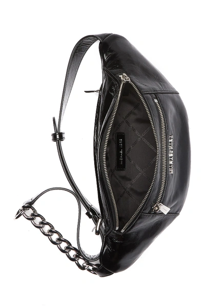 Shop Michael Michael Kors Mott Leather Waistpack In Black