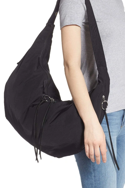Shop Rebecca Minkoff Nylon Hobo Bag In Black