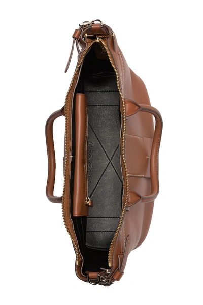 Shop Theory T Bar Ames Leather Bag In Cogn
