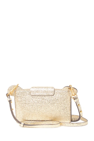 Shop Anya Hindmarch Bear In Light Leather Crossbody Pouch In Light Gold