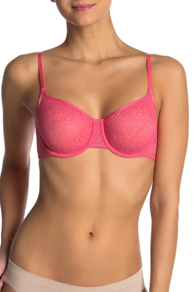 Shop Dkny Lace Underwire Demi Bra (a-dd Cups) In Q76/peony