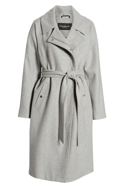 Shop Marc New York Wool Blend Trench Coat In Glacier
