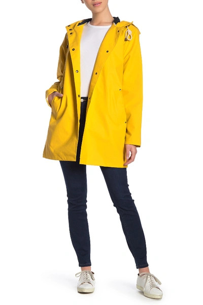 Shop Pendleton Olympic Hooded Slicker Coat In Yellow