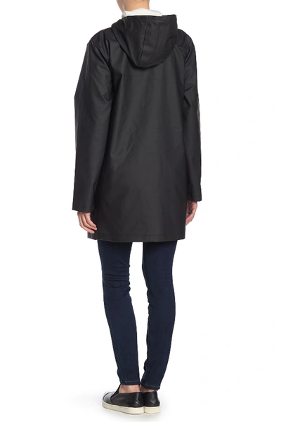 Shop Pendleton Olympic Hooded Slicker Coat In Black