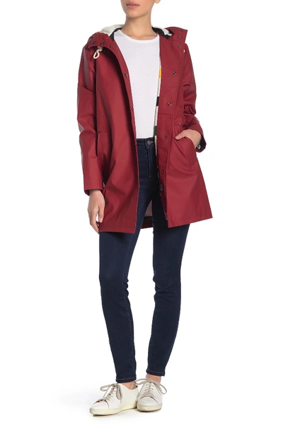 Shop Pendleton Olympic Hooded Slicker Coat In Red