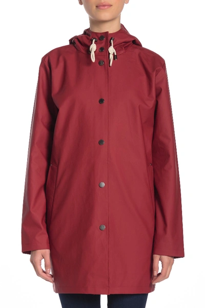 Shop Pendleton Olympic Hooded Slicker Coat In Red