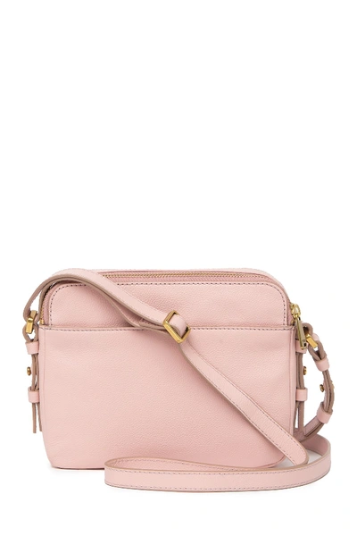 Shop Fossil Piper Toaster Pebbled Leather Crossbody Bag In Dusty Rose