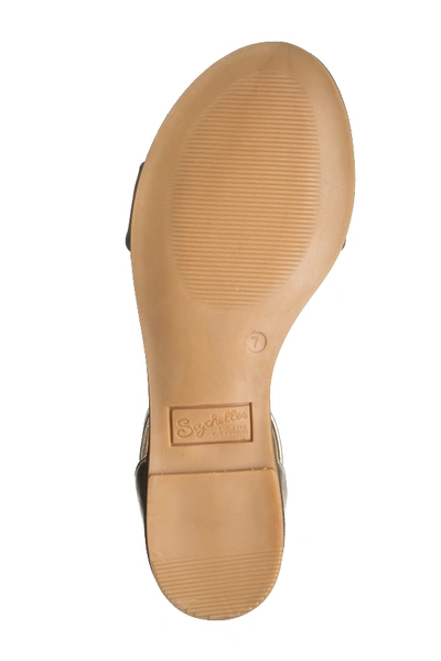 Shop Seychelles Lofty Wedge Heel Sandal In Gold Leather