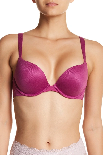 Shop Spanx Underwire Pillow Cup Push-up Plunge Bra In Begonia Pi