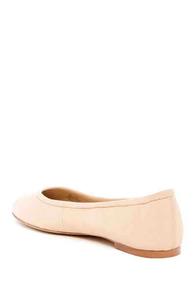 Shop Sam Edelman Fritz Leather Ballet Flat In Nude