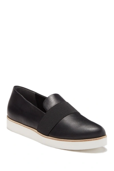 Shop Via Spiga Tyson Leather Slip-on Sneaker In Black