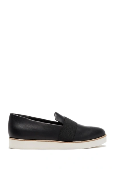 Shop Via Spiga Tyson Leather Slip-on Sneaker In Black