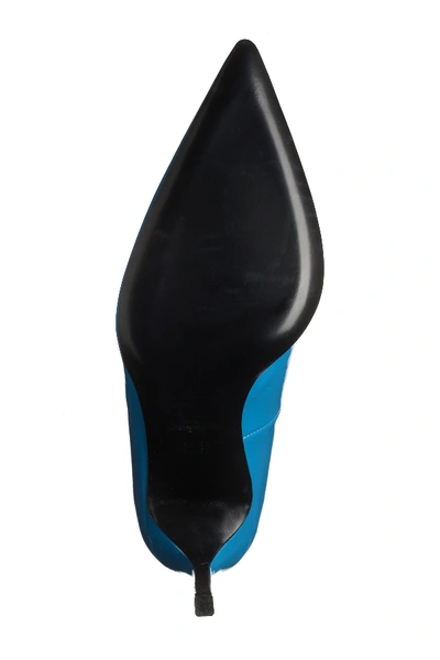 Shop Via Spiga Nikole Leather Pointed Toe Pump In Azure