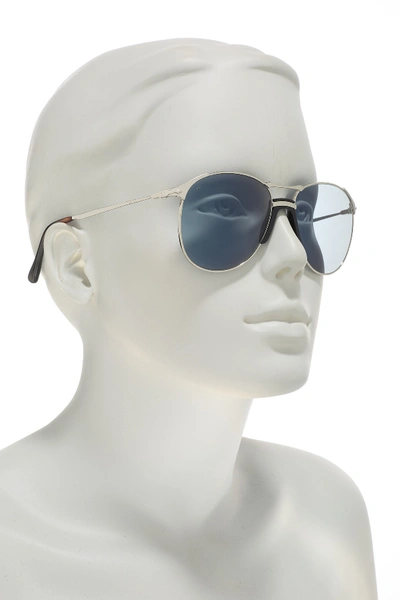 Shop Persol 55mm Pilot Sunglasses In Silver