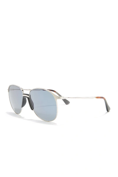 Shop Persol 55mm Pilot Sunglasses In Silver