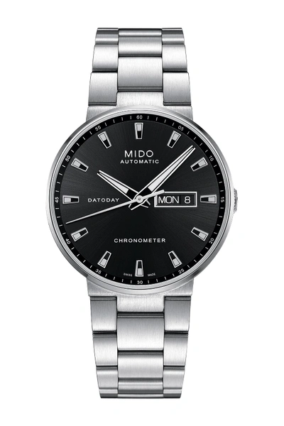 Shop Mido Men's Commander Ii Swiss Automatic Bracelet Watch In Metallic