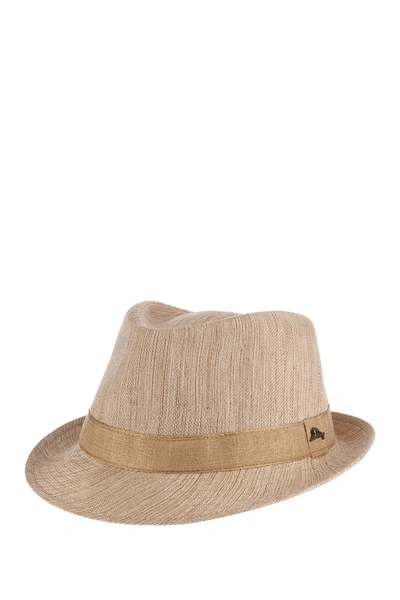 Shop Tommy Bahama Linen Fedora Hat In Natural