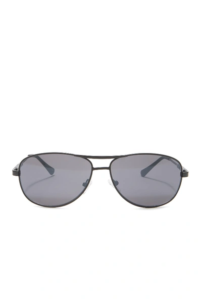 Shop Vince Camuto Metal Aviator Sunglasses In Blk-black