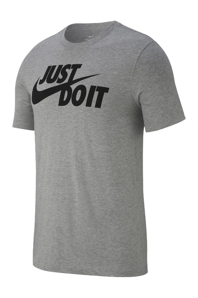 Shop Nike Just Do It Swoosh Graphic T-shirt In 063 D Gr H/black