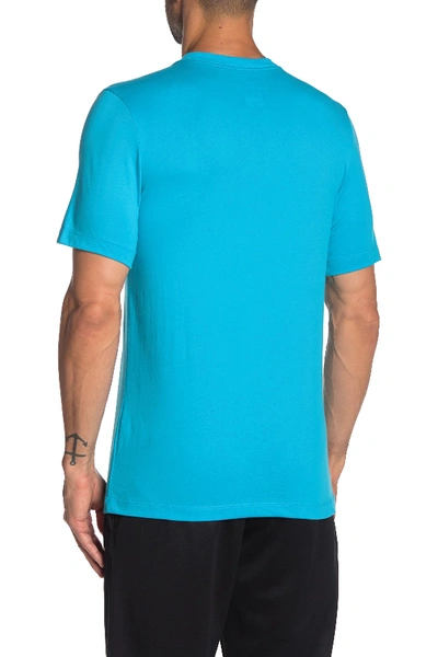 Shop Nike Dfc Solid Crew Dry T-shirt In 433 Lt Blue Fury/black