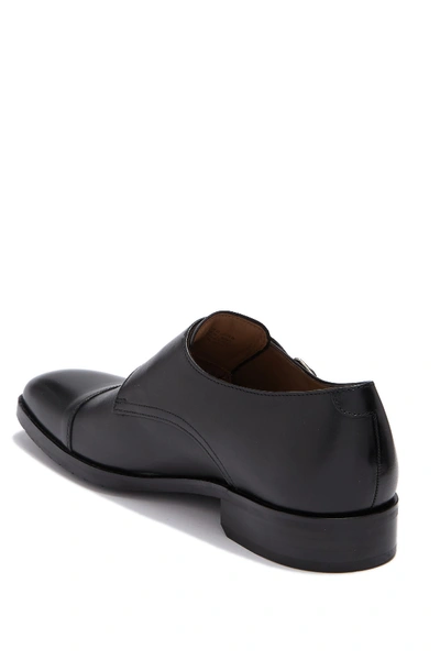 Shop Robert Talbott Venice Monk Strap Shoe In Black Leather