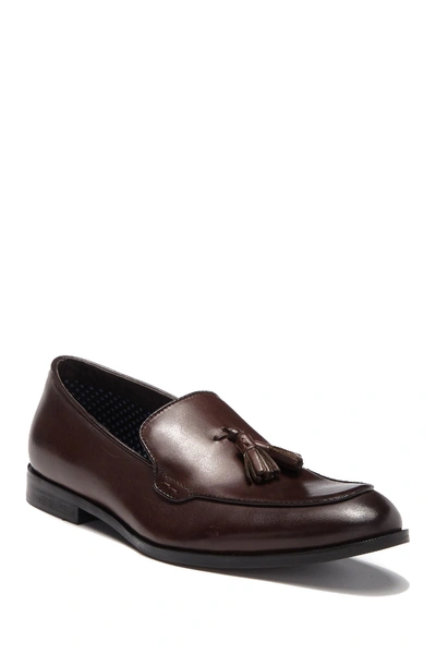 Shop Steve Madden Elon Leather Loafer In Chocolate