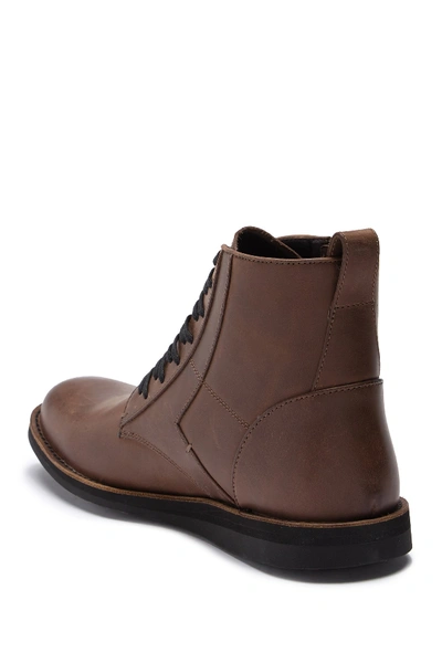Shop John Varvatos Star B Side Zip Distressed Leather Boot In Mocha