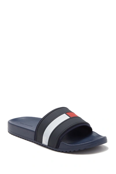 Shop Tommy Hilfiger Rouge Slide Sandal In Dblsy