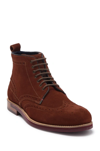 Shop Ted Baker Shennjo Brogue Boot In Dk-tan