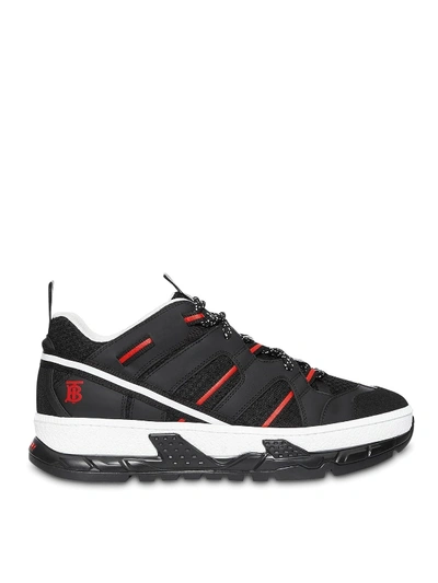 Shop Burberry Union Sneakers In Black