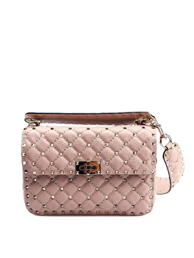 Shop Valentino Rockstud Spike Expandable Medium Bag In Light Pink